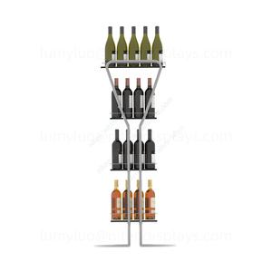 <b>Wine</b> & Liquor Display Stand Metal <b>Floor</b> <b>Rack</b> with Shelves for Beverage Bottles Multi-layer Bar Counter Supermarket Retail Store - Product Image 4
