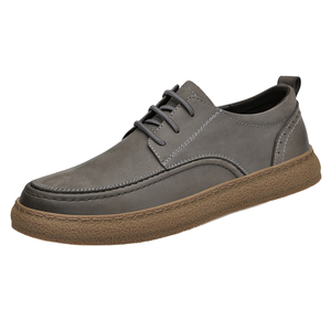 Chaussures décontractées vintage en cuir à lacets pour hommes, idéales pour la marche en extérieur, tendance mode printemps-été-automne - Product Image 1
