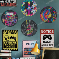 Art mural de disque vinyle d'inspiration rétro personnalisé Décoration intérieure vintage unique pour les mélomanes personnalisée avec logo personnalisé