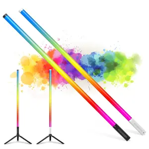 Corps de tube infrarouge avec huit boutons rgb néon led bande rechargeable portable led tube lumière avec télécommande