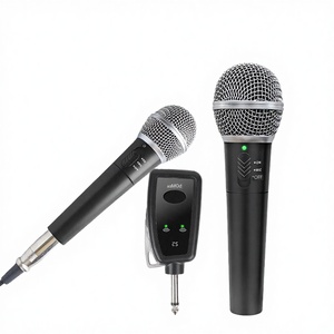 Micrófono Metálico Dinámico S2-308 con Cable e Inalámbrico de Doble Uso, con Luces LED, para el Hogar, Conferencias, Canto y Computadora - Product Image 2