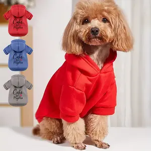 Fleece Dog Hoodie Shirts Spring Pets Clothing Thick Dog Hoodies