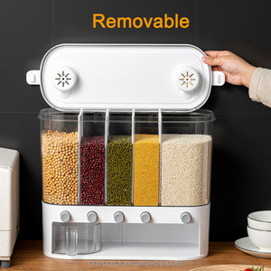 Frissnesskeeper 5 Grid Plastic Droog Voedsel Dispenser Multifunctionele Rijstdispenser 25 Pond Keukenvoedsel Dispenser Granen, Bonen - Product Image 2