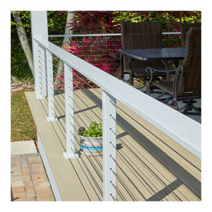 EKOO Rost beständige Edelstahl-Deck pfosten mit weißem Drahtseil Veranda Kabel geländer Amerikanisches Design Wartungsarm - Product Image 6