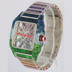 Precio directo de fábrica Hip Hop personalizado Iced Lab Grown Diamond Acero inoxidable resistente al agua reloj con esfera de cristal para hombres regalo VVS - Product Image 4