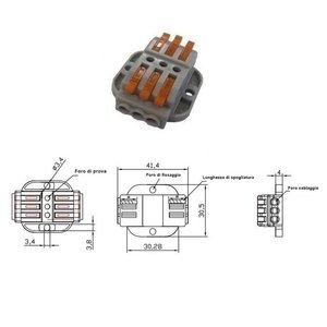 10 terminali con Base di fissaggio morsettiera elettrica collegamento connettore bilaterale 3P-materiali elettrici/connettori - Product Image 5