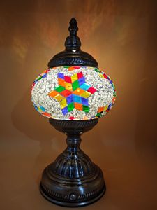 Factory Wholesale Retro Mosaic Table <b>Lamp</b> Rechargeable Turkish Style Exotic Ambient Mini Desk <b>Lamp</b> - Product Image 5