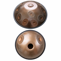 Handpan Raysen 11+2 D Kurd Retro Silver Ash Steel dengan Softbag 432Hz dan 440Hz
