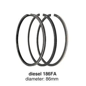 Bison China Manufacture Replacement 186F 186Fa Air Cooled Generators Std 86Mm Piston Ring Kit