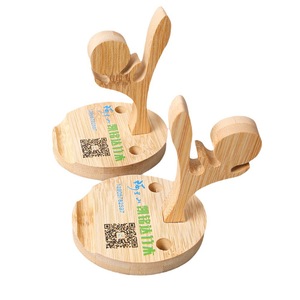 Soporte para Teléfono de Bambú con Forma de Kung Fu, Soporte de Escritorio de Madera Natural, Personalizable, para Regalo - Product Image 5