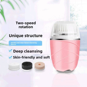 Équipement de beauté multifonctionnel, nettoyeur de pinceaux de maquillage E001, brosse nettoyante électrique pour le visage, technologie à ultrasons, étanche - Product Image 3