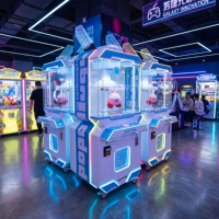 Machine à griffes commerciale d'arcade à LED, jeu de grue à monnayeur pour attraper des peluches, pour centre commercial