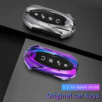 Housse de clé de voiture en alliage de Zinc pour BYD F0/S6/S7/M6/E6/Yuan Pro/E2/Dolphin/Qin Plus EV/Yuan Plus/D1/Song Plus/han/T