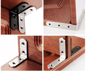 Soportes de soporte de muebles de acero/acero inoxidable personalizados al por mayor soportes de esquina de 90 grados en forma de L de Metal para muebles - Product Image 6