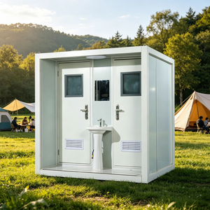 Cabina de Baño Portátil Desmontable de Doble Puerta, Panel Sándwich, Remolque Móvil para Baños, Ideal para Campamentos, Conciertos y Eventos - Product Image 3