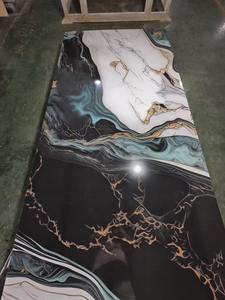 Nouveau arrivé 4x8 Imitations marbre UV panneau mural Brillant Stratifiés marbre artificiel <span class=keywords><strong>feuille</strong></span> de plastique pvc fabricant de panneaux muraux - Product Image 4