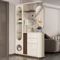 Console d'entrée de salon double face en bois de luxe léger, meuble à vin, écran de séparation de couloir, séparateur de canapé, meuble à chaussures