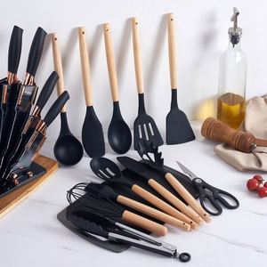 Accesorios de Cocina de Acero Inoxidable, Juego de Utensilios de Cocina de Silicona, Juego de Cuchillos de Cocina - Product Image 5