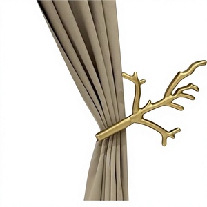 Branches Shaped Metal <b>Curtain</b> Tie Backs Gold Finished Easy Installation For Home Windows Decor <b>Curtain</b> <b>Holdbacks</b> - Product Image 1