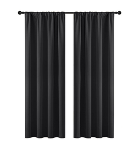 Rideau occultant extra long de style campagnard pour porte <span class=keywords><strong>coulissante</strong></span>, rideau occultant pour patio, salon et bureau partagé - Product Image 5