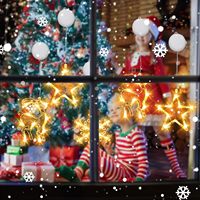 Weihnachtliche Fensterbeleuchtung, beleuchtete Glocke, Baum, Rentier, Schneeflocke, Stern, batteriebetrieben mit Saugnapf für Weihnachten