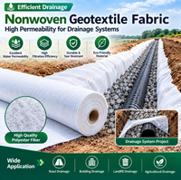Tissu géotextile non tissé professionnel à haute perméabilité pour les systèmes de drainage