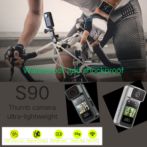 Mini caméra WiFi S90 avec écran de 1,47 pouces, 4K 30fps, caméra sportive miniature, enregistrement grand angle, design magnétique rotatif, MicroSD, IPX6 - Product Image 4