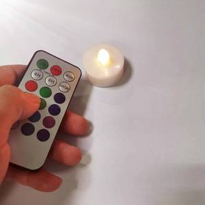 Led <b>Tealight</b> Candle Remote Control Color Changing Flameless Home Decoration Battery Operated Freestanding Glossy Finish - Product Image 2