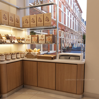 Vitrine de présentation en verre pour cafés, pâtisseries, boulangeries, et commerces de détail alimentaire