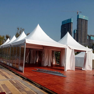 Tente de réception pagode extérieure imperméable 3m/4m/5m/6m, structure en aluminium robuste, idéale pour événements commerciaux et salons professionnels. - Product Image 2