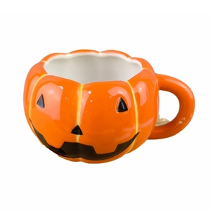 Mug à café personnalisé en céramique peint à la main, cadeau d'affaires créatif, motifs 3D en relief de chat, citrouille, fantôme, sorcière, monstre, personnalisé - Product Image 4