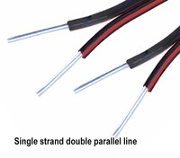 Câble Haut-Parleur OCC Plaqué Argent 2 Cœurs 18 AWG, Câble Électrique Équilibré Rouge et Noir en PVC pour Hifi, Audio Automobile et Home Cinéma