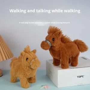 Cheval en peluche électrique super doux qui émet des sons, adapté <span class=keywords><strong>aux</strong></span> garçons et <span class=keywords><strong>aux</strong></span> filles de 3 à 6 ans, un cadeau d'anniversaire anti-stress - Product Image 2