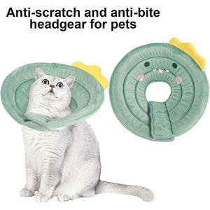 U556ปลอกคอแมวนุ่มปรับได้สำหรับลูกแมวสัตว์เลี้ยงหลังผ่าตัดหยุดเลียแผลกู้คืนกำมะหยี่ปลอกคอแมว - Product Image 4