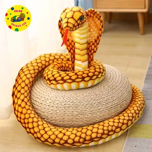 Peluche réaliste réaliste de serpent de cobra de serpents en peluche longs