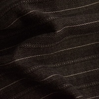 Tissu Ponte Roma en tricot Dobby à rayures chevrons, 50% polyester, 45% viscose, 5% élasthanne, extensible, fil teint, grammage lourd, brossé au dos
