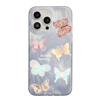 Coques de téléphone portable de luxe à motif papillons scintillants en promotion pour iPhone 17 Air 16 15 Plus Pro Max 14 13 12 11 – Housse antichoc