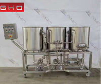 Équipement de brasserie artisanale GHO 100L avec 3 cuves de fermentation et cuve sous pression, système de brassage de bière facile à utiliser