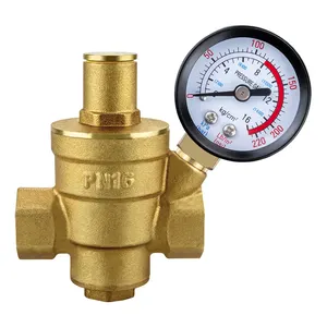 Tmok 1/2" 1" 16Bar Brass Water Pressure Adjustable Regulating Reducing Regulator Valve