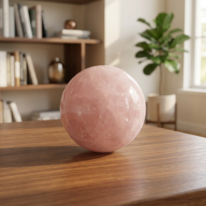 Esferas de bola de cuarzo rosa grandes al por mayor, estilo de meditación decorativo hecho a mano, artesanías de cristal, arte Feng Shui, piedras preciosas naturales - Product Image 3