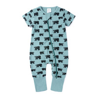 Kids Tales Vêtements Nouveau-Né Bébé Été Manches Courtes Coton Style INS Décontracté Motif Uni Nouveaux Vêtements pour Enfants