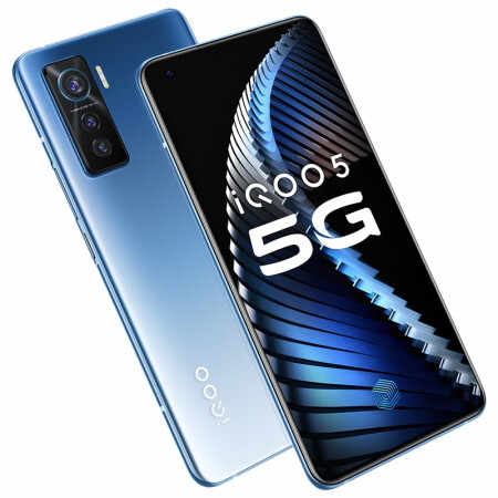 Original生体内iQOO 5 8GB 128GB 5G Mobile Phone 55W Dash Charging 