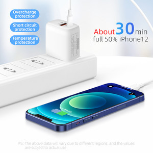 <span class=keywords><strong>Cargador</strong></span> Rápido <span class=keywords><strong>de</strong></span> 20W con Doble USB-C PD3.0 y Protección OTP/OVP para Portátiles y Carga <span class=keywords><strong>de</strong></span> Múltiples Dispositivos - Product Image 4