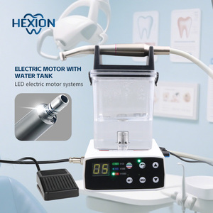 Micromotor Eléctrico <span class=keywords><strong>Dental</strong></span> HEXION <span class=keywords><strong>con</strong></span> Tanque de <span class=keywords><strong>Agua</strong></span>, Fibra Óptica LED, Sin Escobillas y Control por Pedal - Contraángulo 1:1/1:5/16:1 para Laboratorio/Clínica - Product Image 2