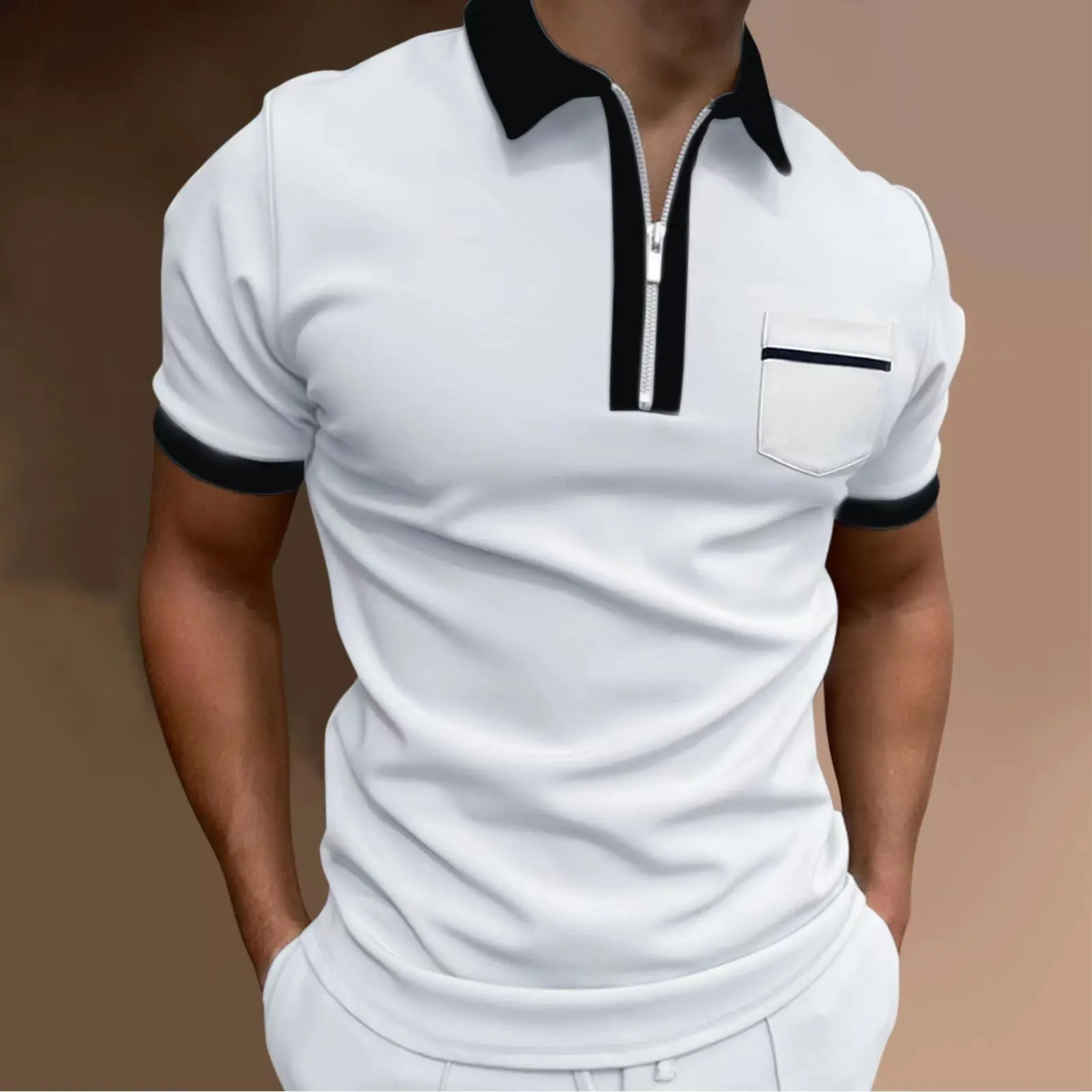 Conyson Wholesale Hot Selling Competitive Price Pure Color Short Sleeve Fashion Custom Logo Men's Fashion Polo Golf Shirts