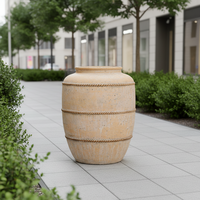 Pots de fleurs vintage en fibro-ciment GRC, jardinières minimalistes pour sol, écologiques, durables, conteneurs de pépinière, petites et grandes tailles