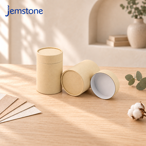 Vente en gros de boîtes cylindriques rondes en carton kraft rigide, modernes, réutilisables et biodégradables, pour emballages de cosmétiques, de sérums et de parfums - Product Image 3