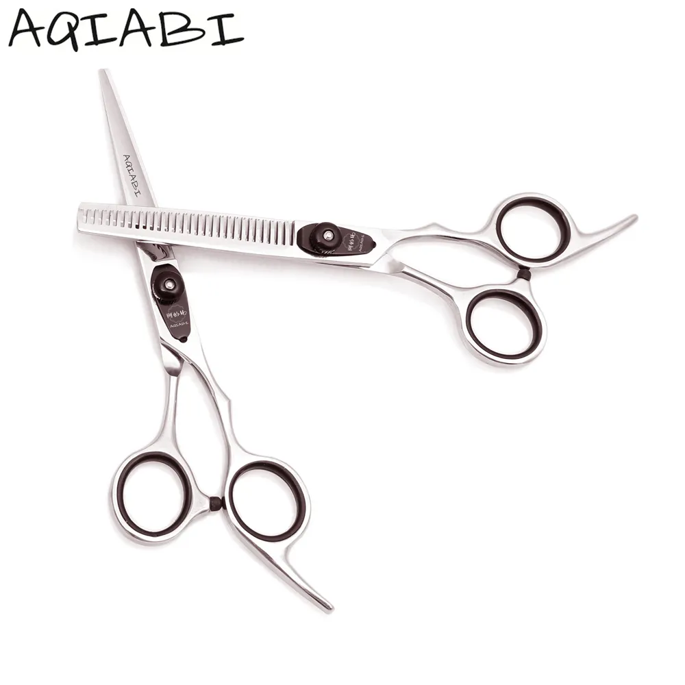Kuaförlük makas 6 ''AQIABI JP çelik saç kesme makası inceltme makasları saç makası fabrika sıcak satış A1003