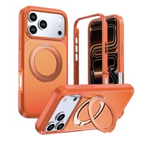 Coque magnétique pour iPhone 18 Pro Max, antichoc, avec béquille pliable et support rotatif