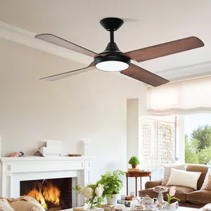 Ventilateur décoratif en plastique à intensité variable de haute qualité Ventilateur de plafond à LED de luxe avec télécommande lumineuse